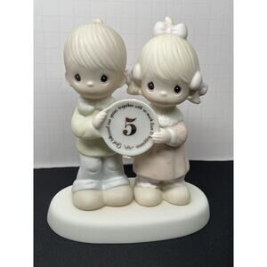 Vintage 1983 Five Years Love & Happiness Figurine. Precious Moments E-2855